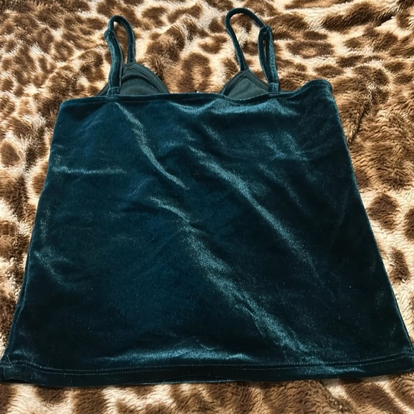 Elegant Teal Velvet Women's Top - Picture 3 of 3